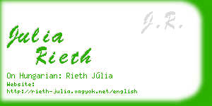 julia rieth business card